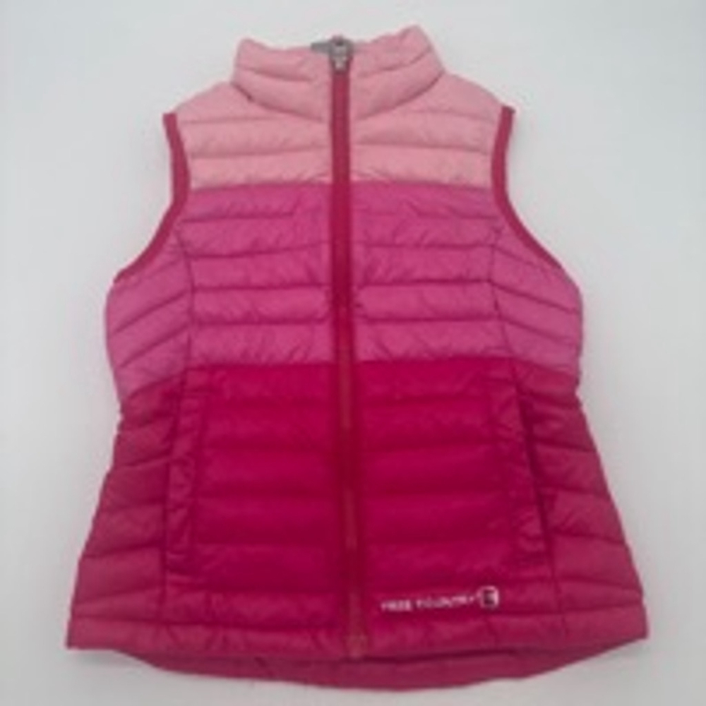 Girls FREE COUNTRY Puffer Vest XS (5/6) Pink Sleeveless Jacket